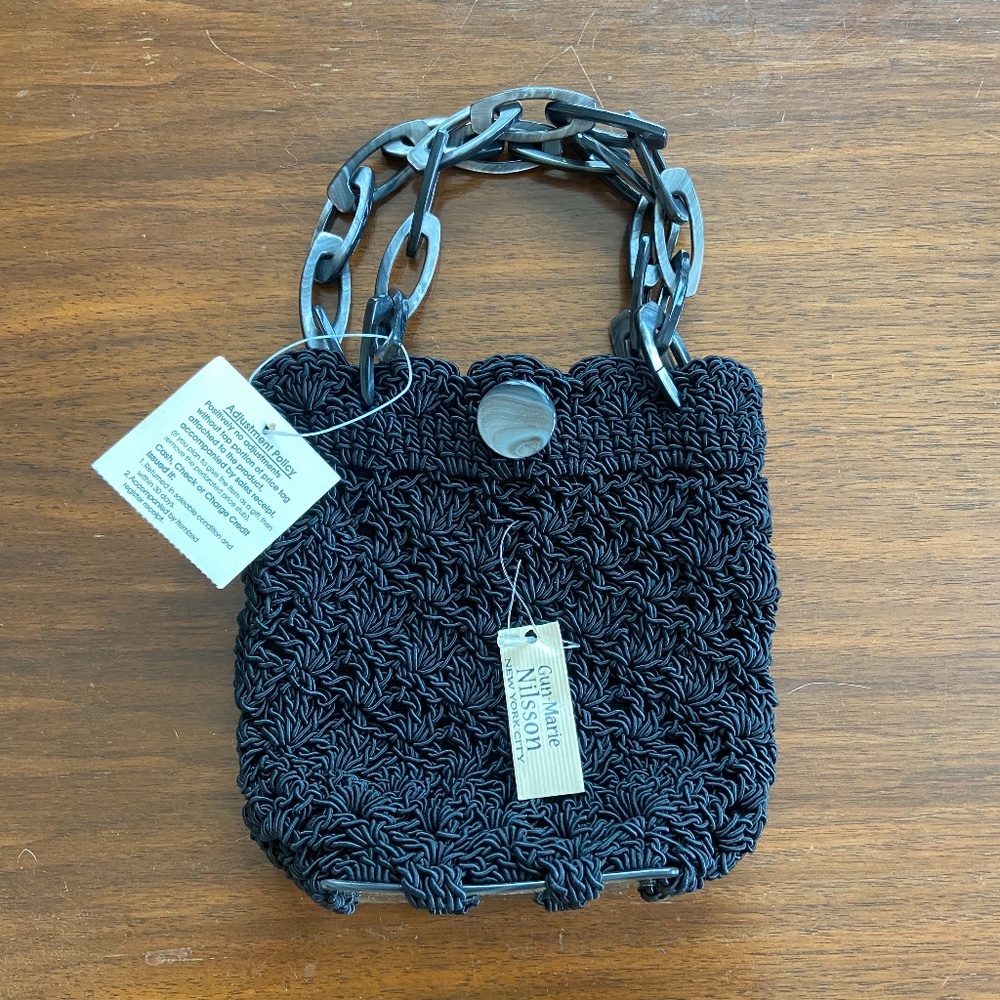 NEW Vintage Gun-Marie Nilsson Crochet Handbag